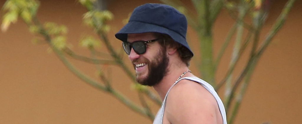 Liam Hemsworth in a Tank Top Shopping in Australia