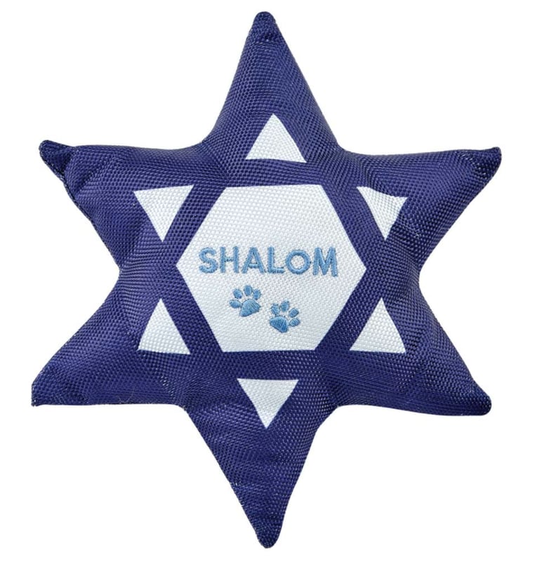 Shalom Jewish Star Squeaky Dog Toy