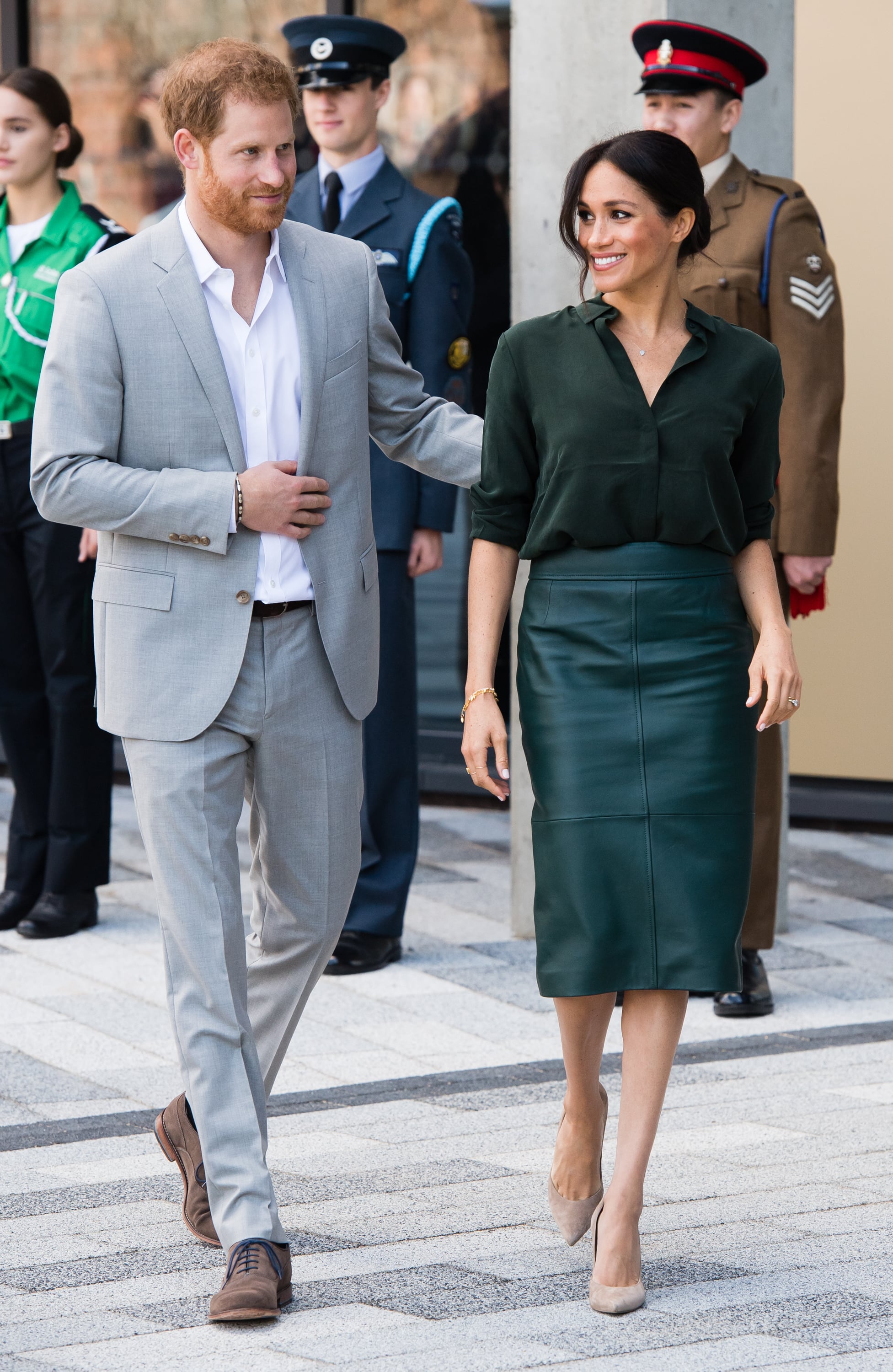 BOGNOR REGIS, UNITED KINGDOM - OCTOBER 03:  Prince Harry, Duke of Sussex and Meghan, Duchess of Sussex visits University of Chichester's Engineering and Digital Technology Park during an official visit to Sussex on October 3, 2018 in Bognor Regis, United Kingdom. The Duke and Duchess married on May 19th 2018 in Windsor and were conferred The Duke & Duchess of Sussex by The Queen.  The Duke and Duchess married on May 19th 2018 in Windsor and were conferred The Duke & Duchess of Sussex by The Queen.  (Photo by Samir Hussein/Samir Hussein/WireImage)