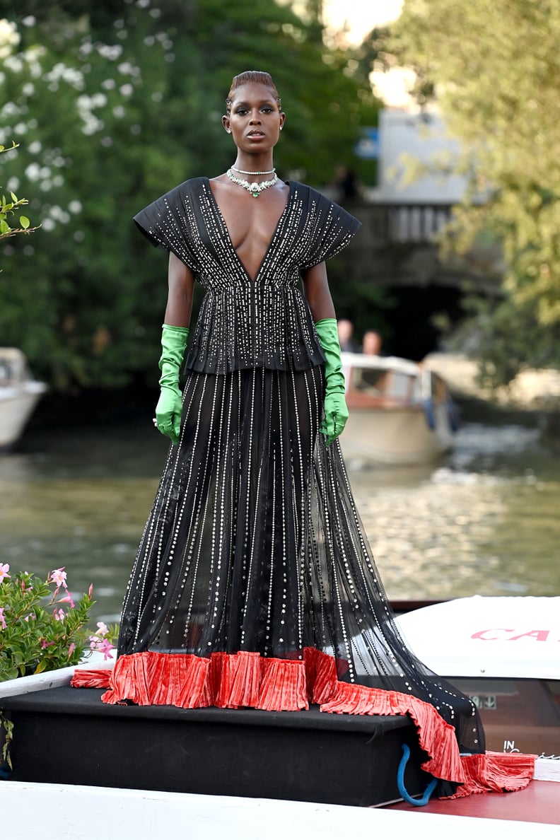 Jodie Turner-Smith in Gucci at the 2022 Venice Film Festival