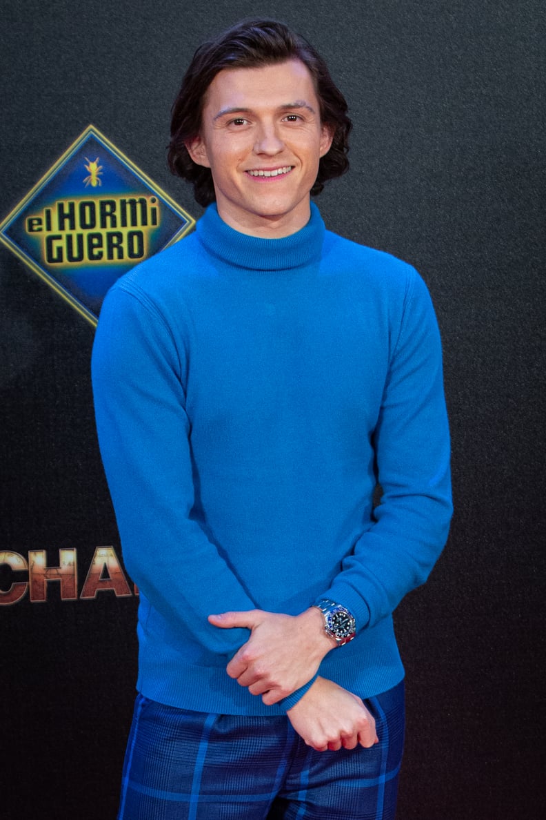 MADRID, SPAIN - FEBRUARY 08: British actor Tom Holland attends 'Uncharted' premiere at the Tres60 studios on February 08, 2022 in Madrid, Spain. (Photo by Pablo Cuadra/WireImage)