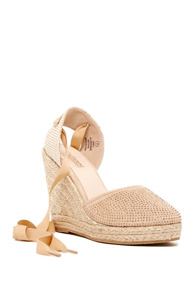 Catherine Malandrino Zavey Embellished Espadrille Wedge Sandal ($75)