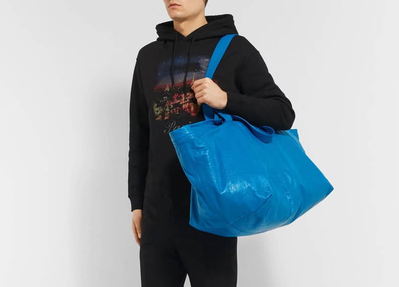 Balenciaga's Arena tote is a 2,145 version of the Ikea bag