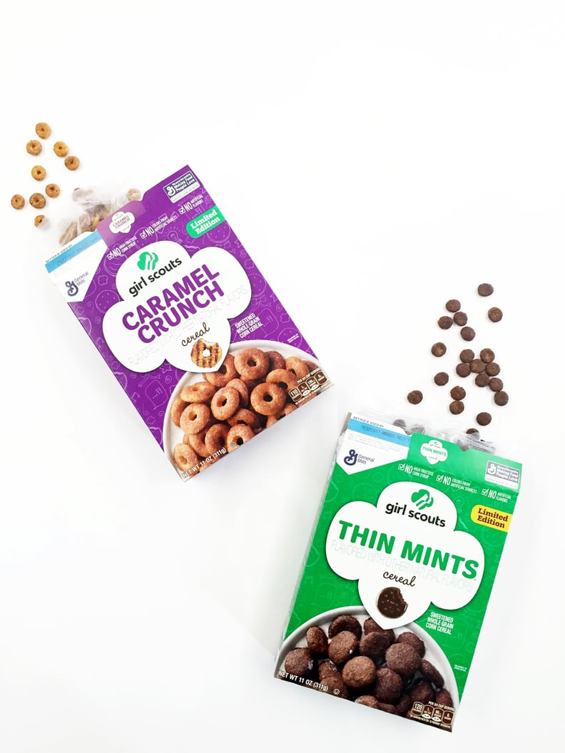 Girl Scout Cookies Cereal in Thin Mints and Caramel Crunch