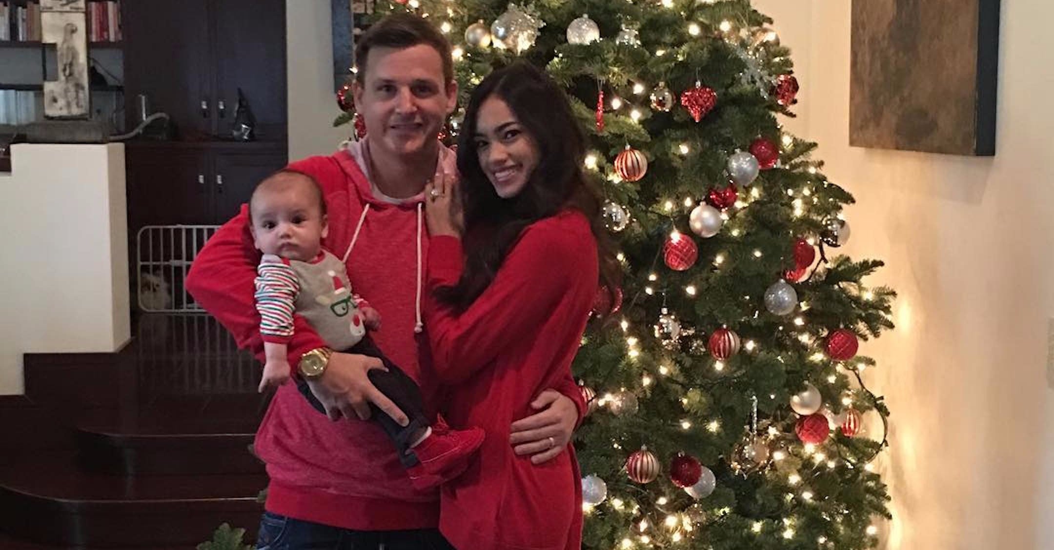 Rob and Bryiana Dyrdek With Son Kodah Christmas Photos 2016 PS Celebrity