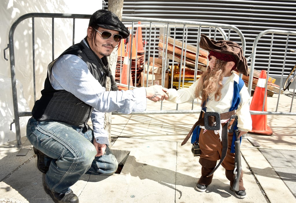 Johnny Depp Meets Mini Captain Jack Sparrow