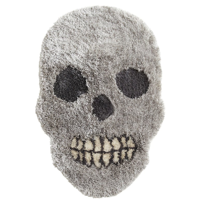 Skull-Shaped Shag Rug