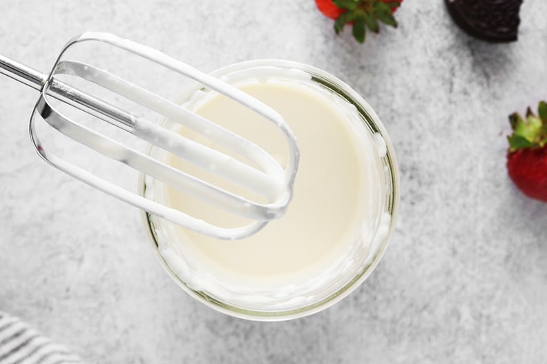 Beat ice cream ingredients in a mason jar