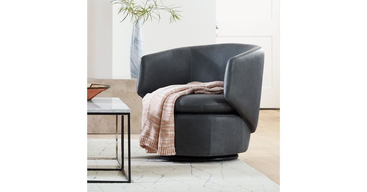 Crescent leather swivel chair online
