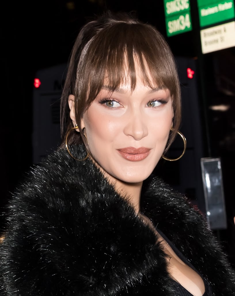 Celebrities With Bangs: Bella Hadid With a Wispy Fringe