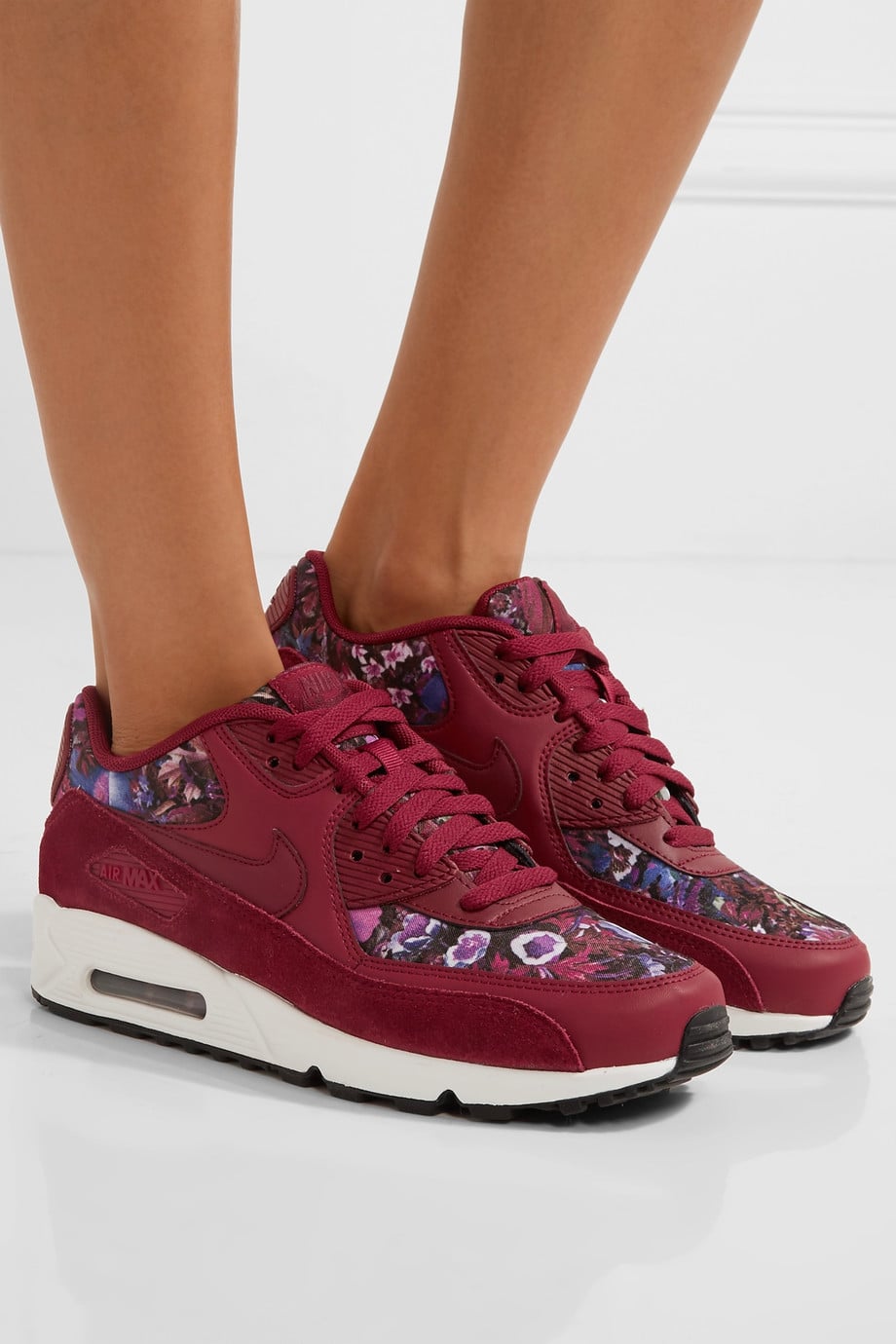 Nike Air 90 Se Floral-Print Sneakers | Kick-Start Fall With Burgundy Sneakers — We Found 8 Pairs | POPSUGAR Photo 7