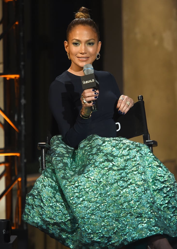 Jennifer Lopez spoke at a Q&A for her movie The Boy Next Door at AOL Studios in NYC on Wednesday.
