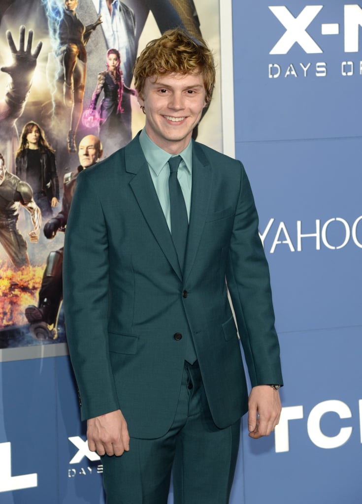 Evan Peters suited up for his big premiere.