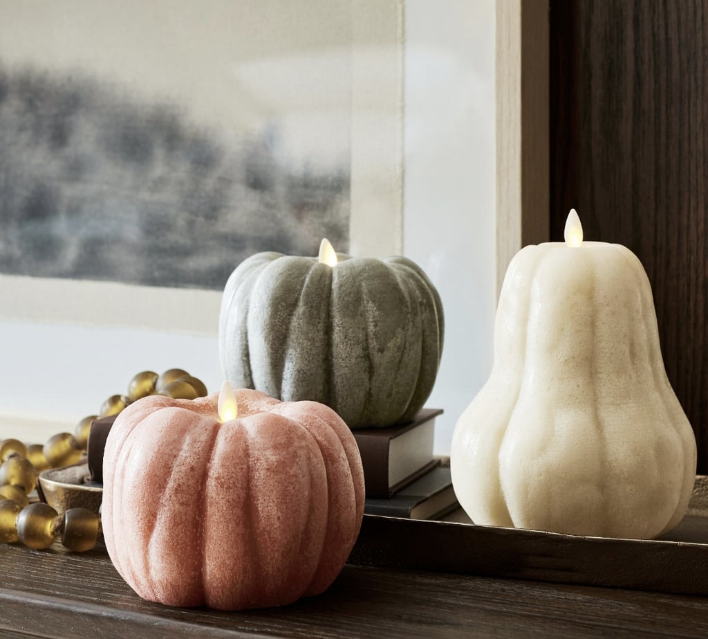 Pastel Halloween Decor: Pumpkin Candles