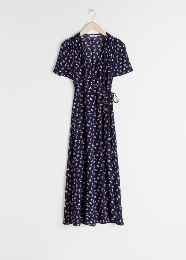 & Other Stories Flowy Wrap Midi Dress