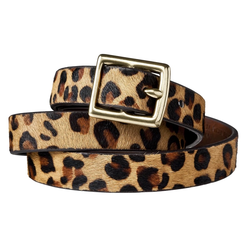 Women's Leopard Print Calf Hair Belt