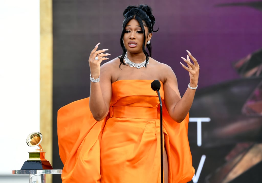 Photos of Megan Thee Stallion at Grammys 2021