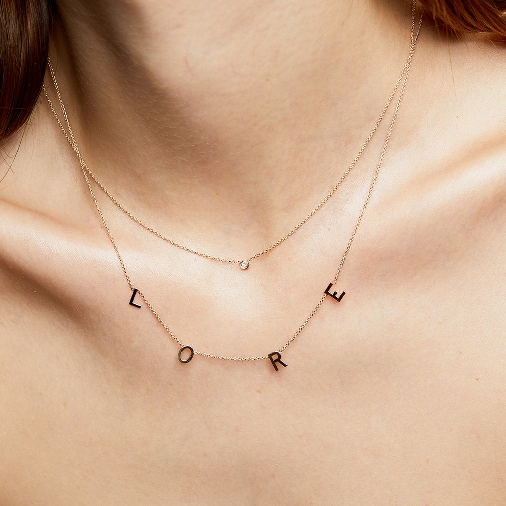 The original spaced letter necklace Outlet