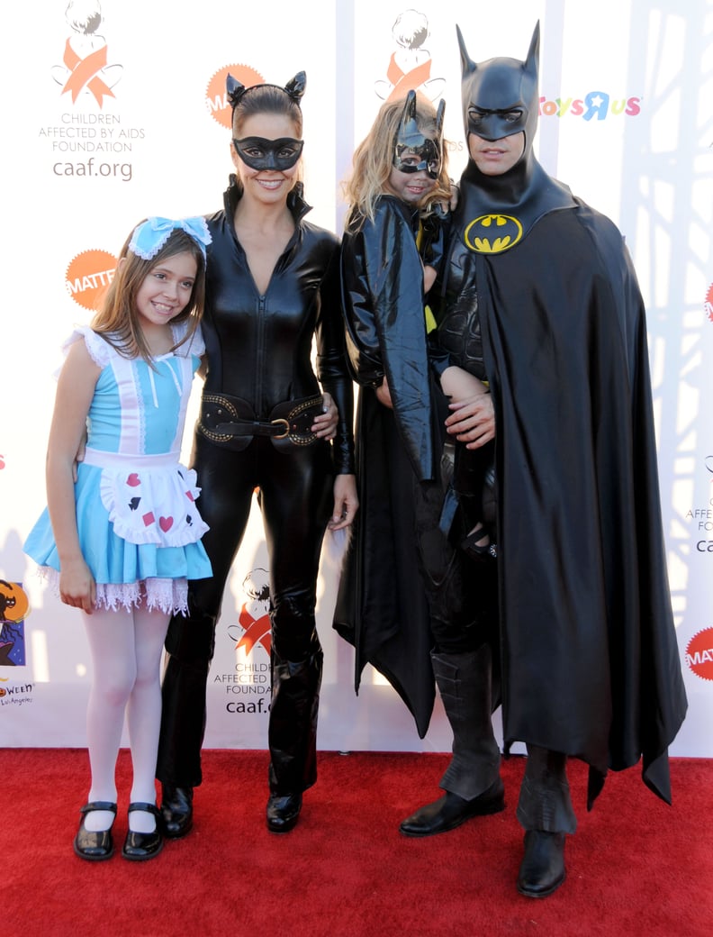 Brooke Burke and Her Family as Catwoman, Batman, and Alice in Wonderland