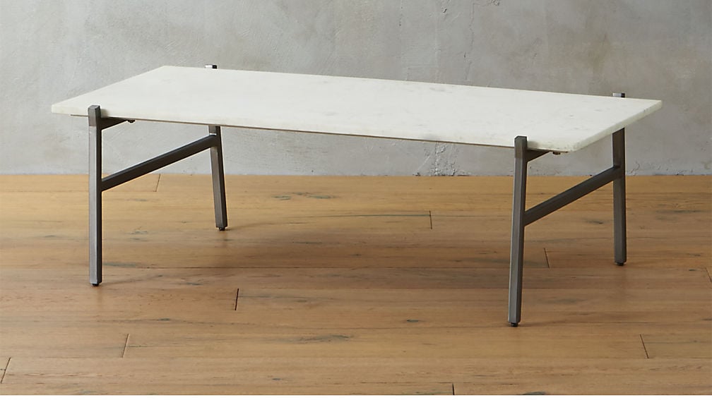 Cb2 slab marble coffee table sale