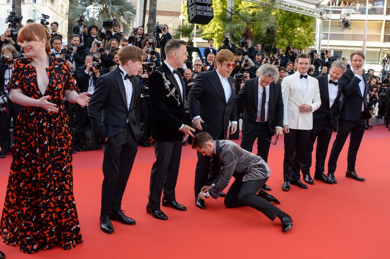 Then Taron Kindly Volunteers to Tie Elton's Shoe