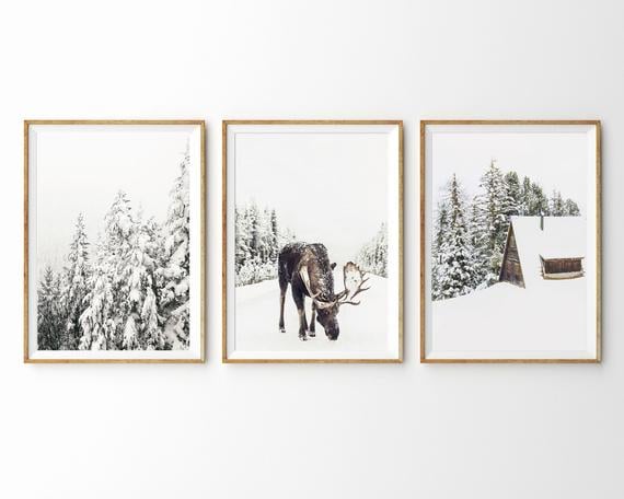 Winter Theme Set of 3 Prints