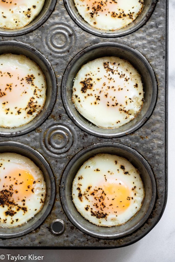 Muffin Tin Eggs in the Oven
