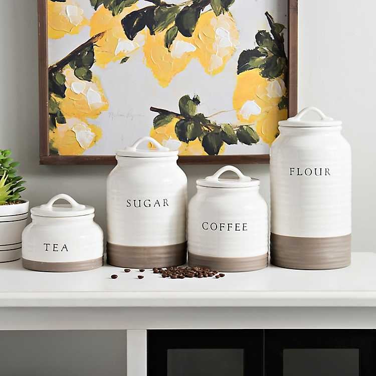 Two-Tone Modern Farmhouse Canisters