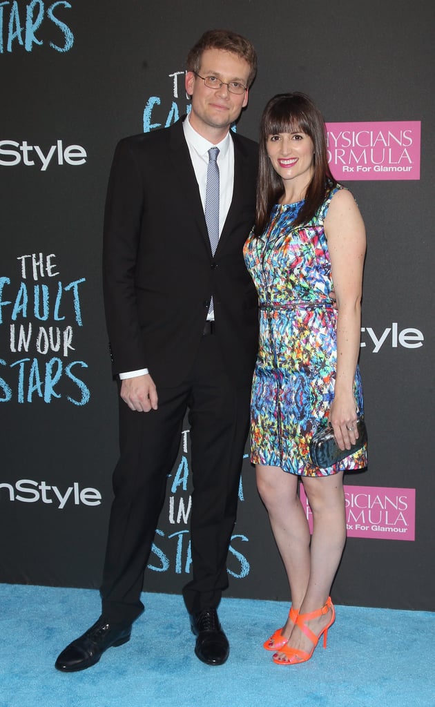 John Green (pictured with his wife, Sarah Urist) loved the whole film, but there was one scene he think came out particularly perfect. "I think they did a great job with the love scene," he revealed on the blue carpet. "It’s so beautiful."