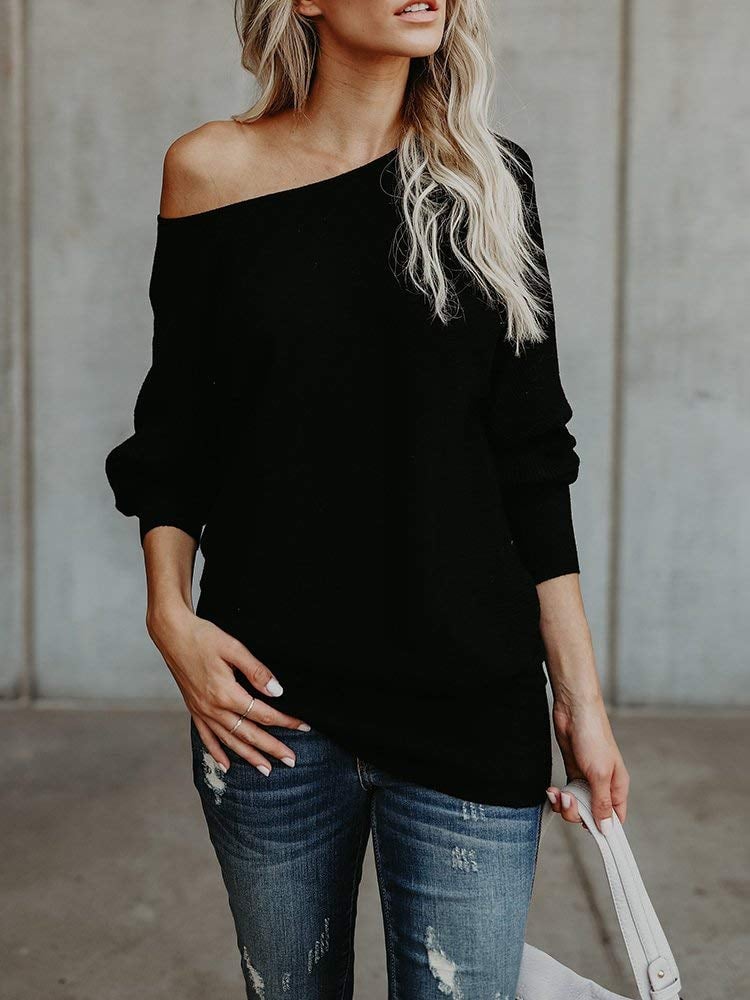 Chuanqi Off-the-Shoulder Pullover Sweater