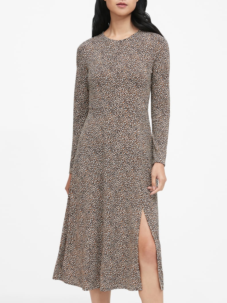 Banana Republic Print Fit-and-Flare Dress