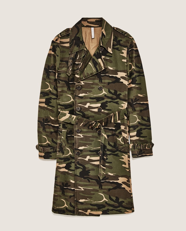 Zara Camouflage Trench Coat
