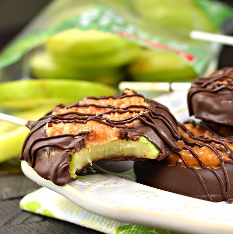 Caramel Apple Ring Pops