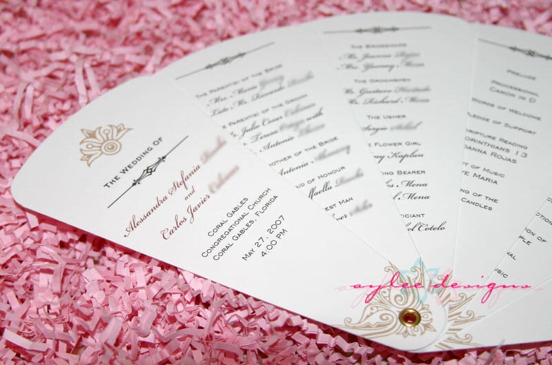 Wedding Program Fan Template Free Download