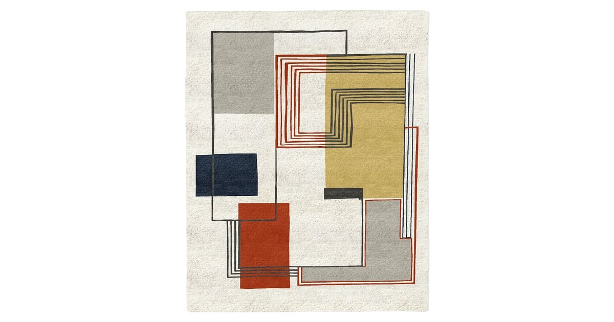 Abstract Lines Wool Rug Best Deals From West Elm's Warehouse Sale