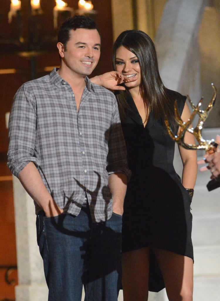 Mila Kunis cuddled up to Seth MacFarlane in 2012 at the Guys Choice Awards.