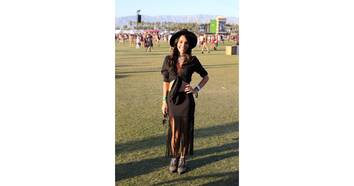 A Zara fringe skirt was the jumpingoff point for anall black look