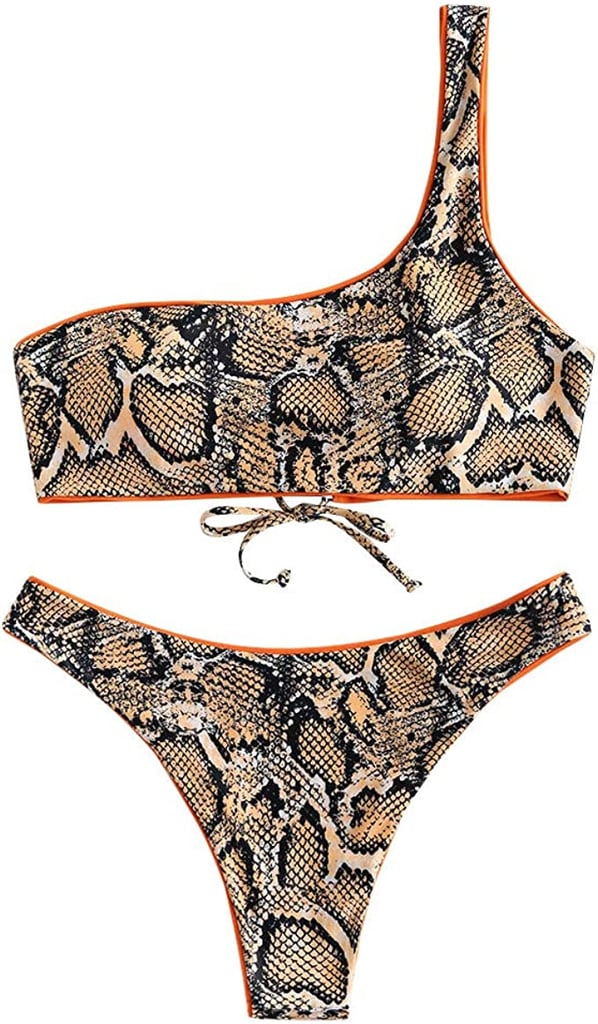 Swimsuits and Intimates: Zaful Two-Piece Snakeskin Leopard Bikini Set