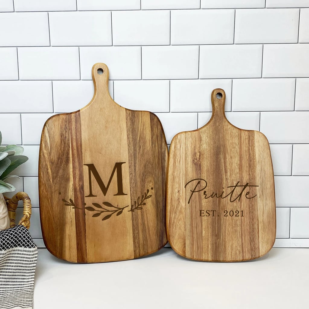 A Personalized Cheese Board: Personalized Acacia Cutting Board