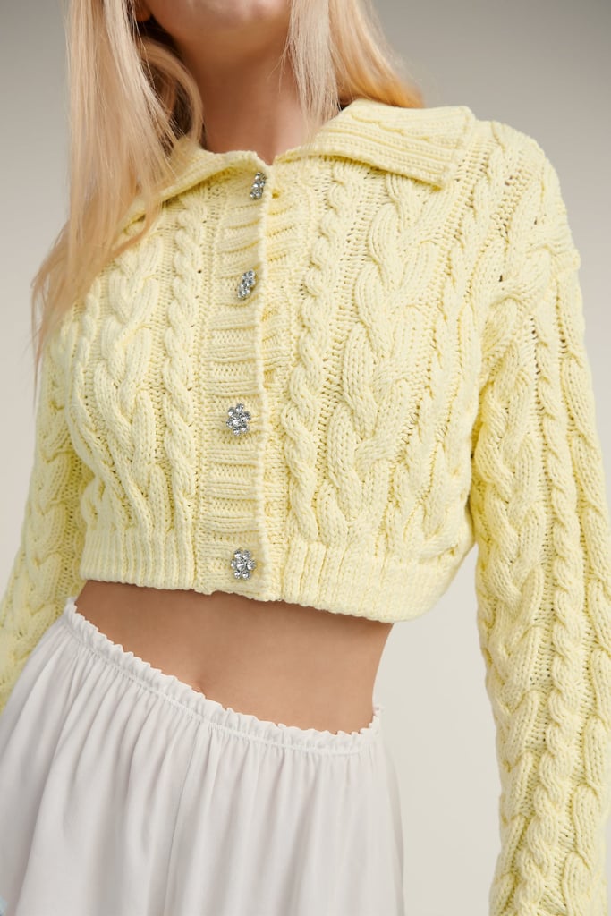 zara knit cropped cardigan