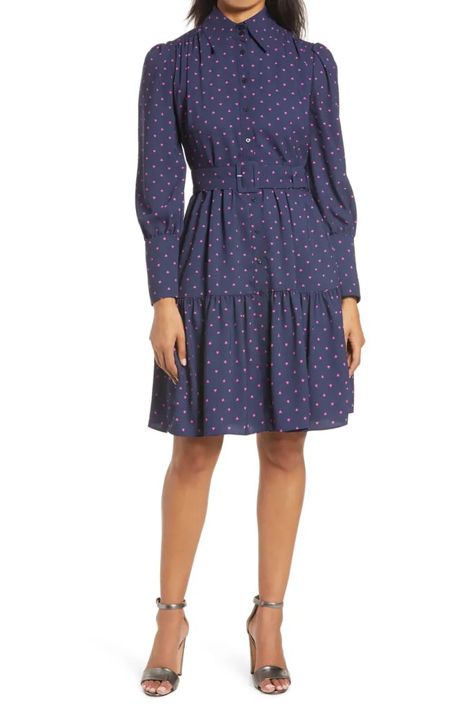 Halogen x Atlantic-Pacific Belted Long Sleeve Shirtdress