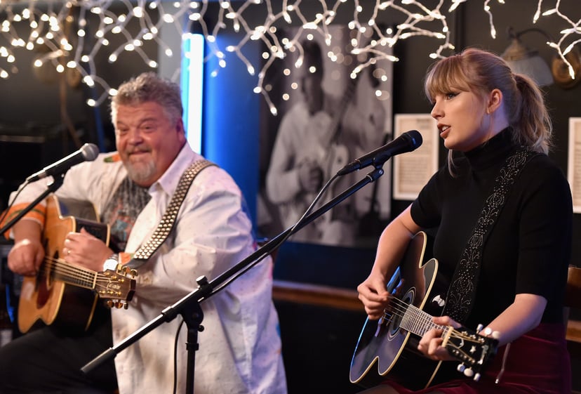 NASHVILLE, TN - MARCH 31: Craig Wiseman and special guest Taylor Swift perform onstage at Bluebird Cafe on March 31, 2018 in Nashville, Tennessee.  (Photo by John Shearer/Getty Images for 13 Management)