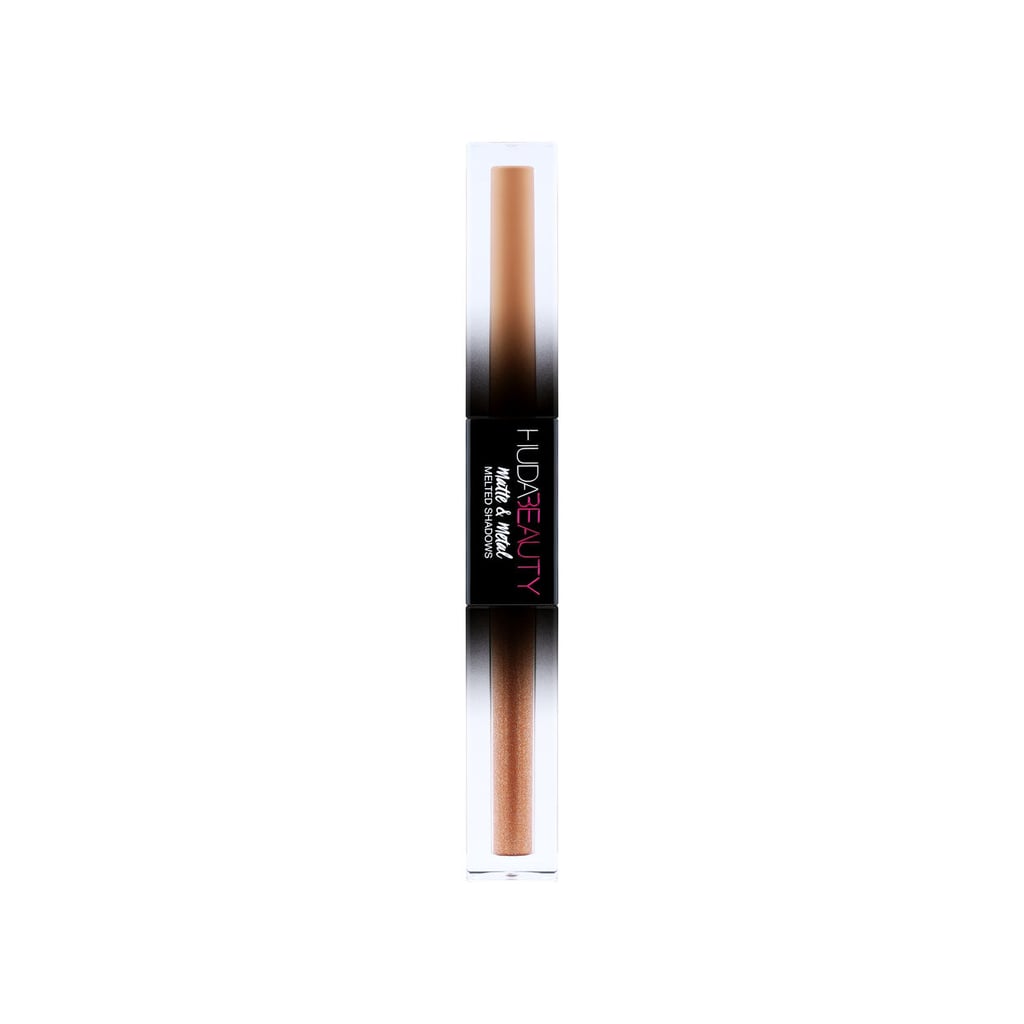 Huda Beauty Matte and Metal Melted Shadow in Double-Pump Latte and Drop Top