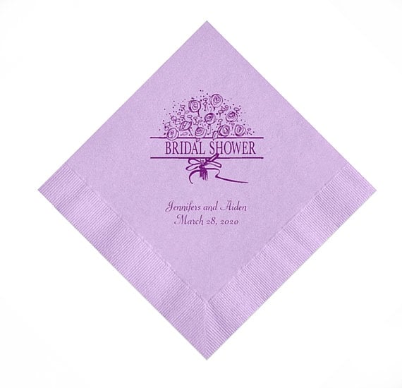 Bridal Shower Personalized Napkins