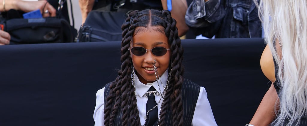North West Is the Newest Yeezy Muse in Futuristic Silver Sunglasses