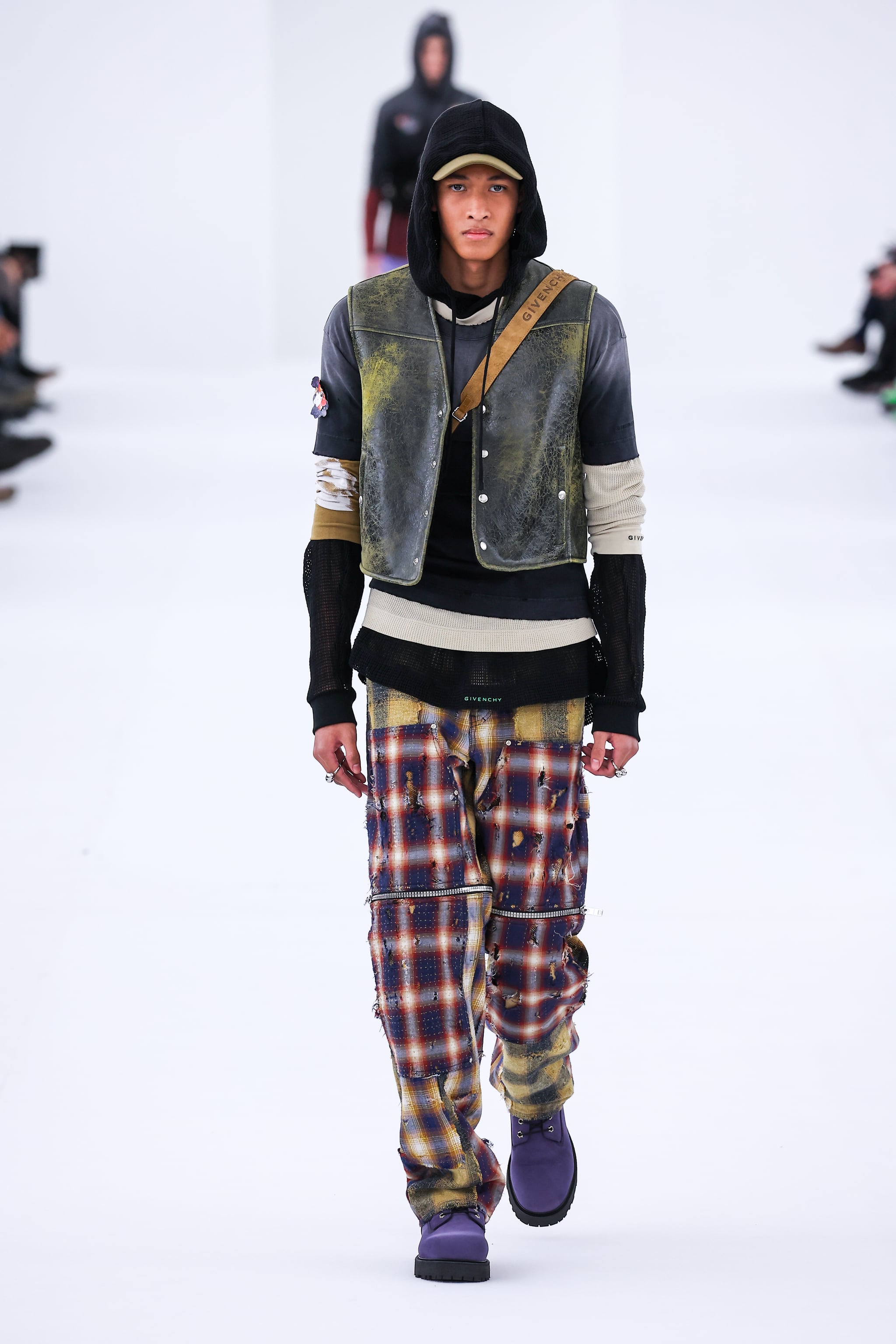 Lucien Laviscount Wears Skirt to Louis Vuitton Menswear Show