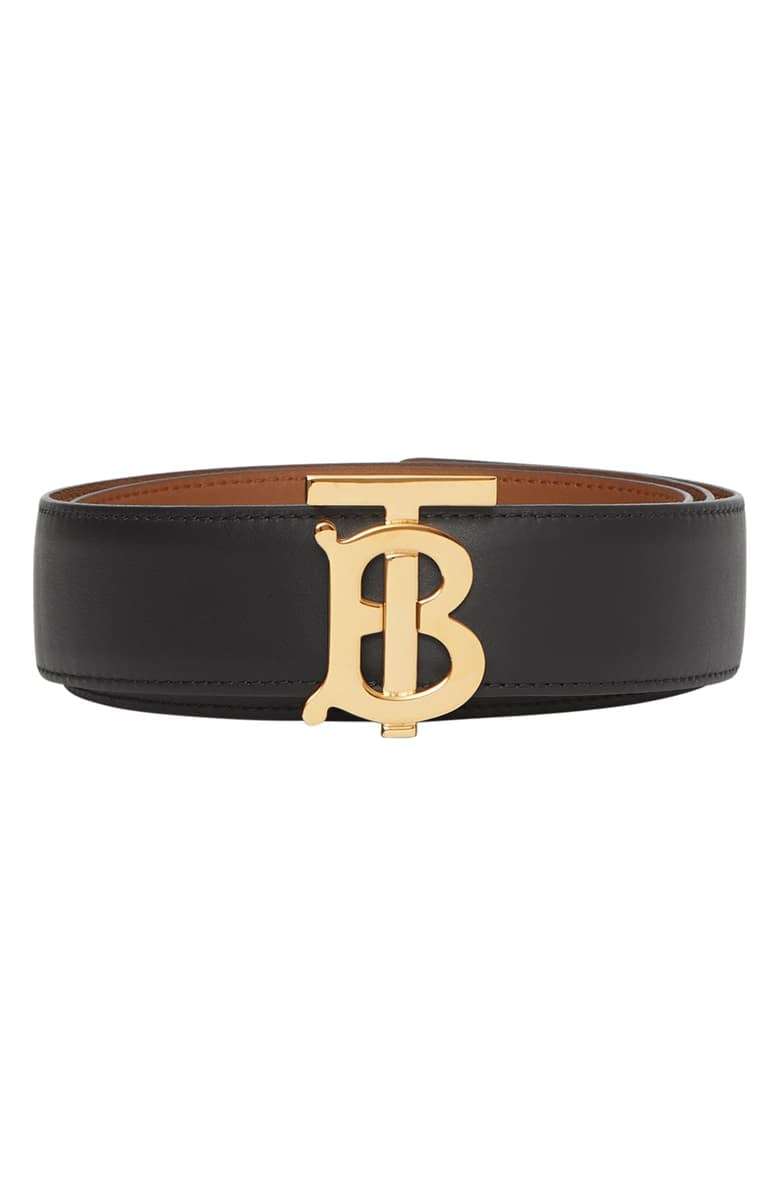 Burberry Monogram Motif Reversible Leather Belt