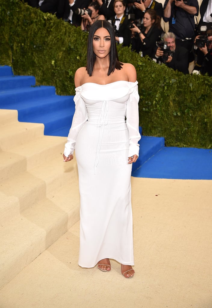 Kim was a vision in white at the 2018 Met Gala.
