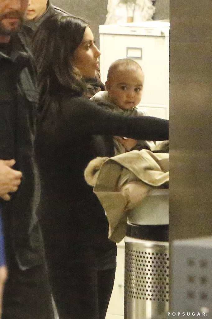 North West and Kim Kardashian at the Airport in LA