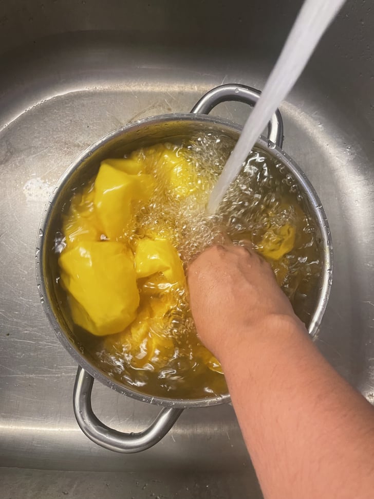 Step 9 How to Dye Clothes With Turmeric at Home POPSUGAR Fashion